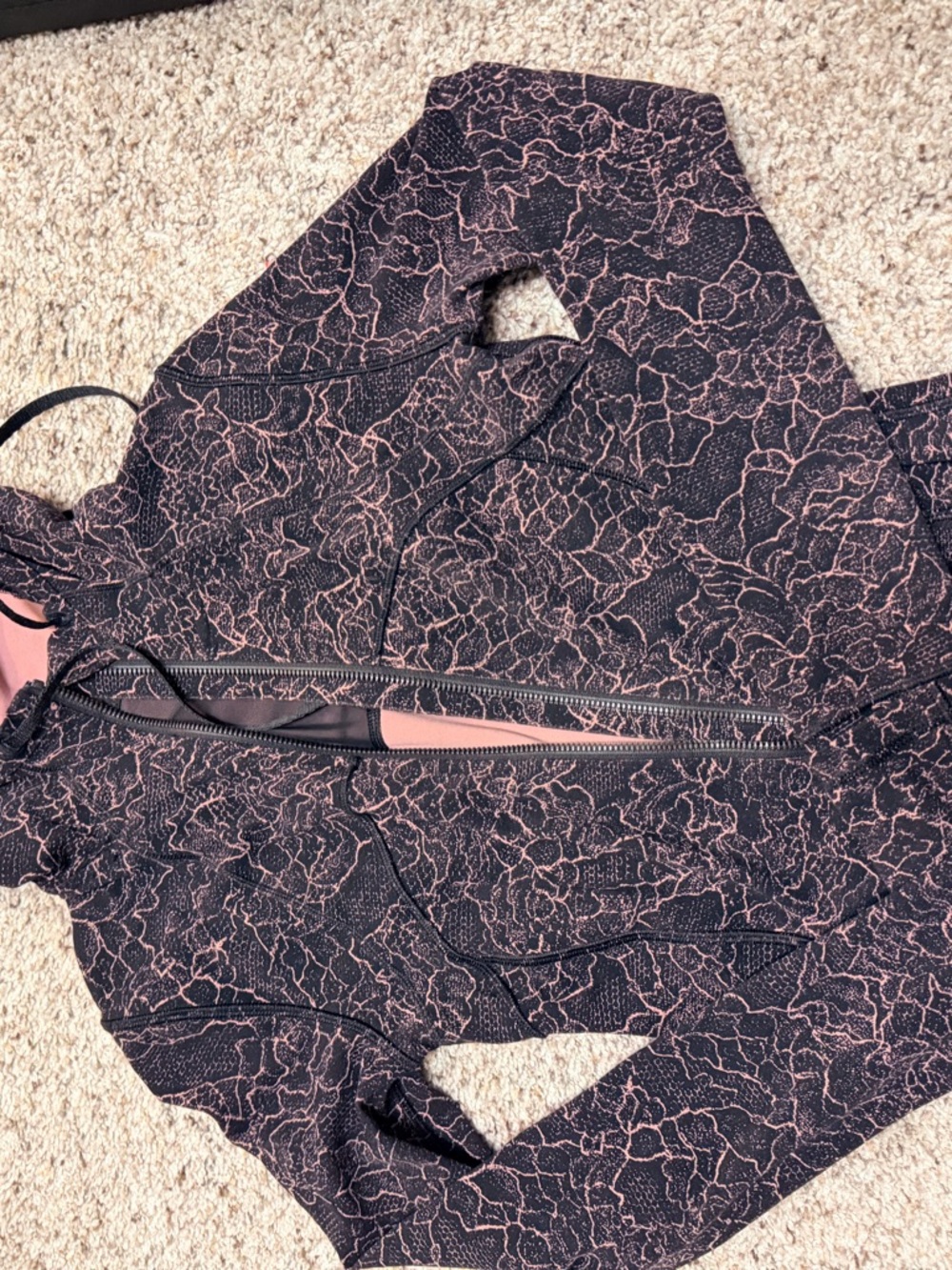 Pink and Black lululemon define Jacket